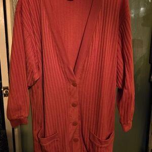 Forenza Women's Red Ribbed Blazer